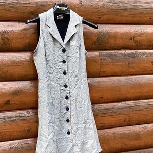 🪶 Vintage ALL THAT JAZZ Mini Dress Black White  NWT  Sz 7